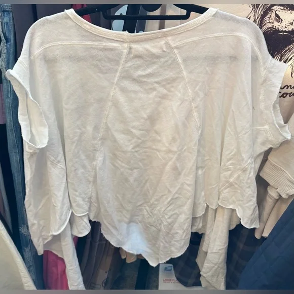 Free People White Short Sleeve Top - Picture 7 of 8